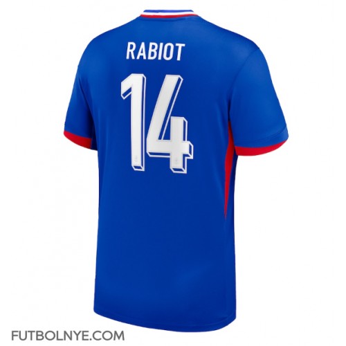 Camiseta Francia Adrien Rabiot #14 Primera Equipación Eurocopa 2024 manga corta